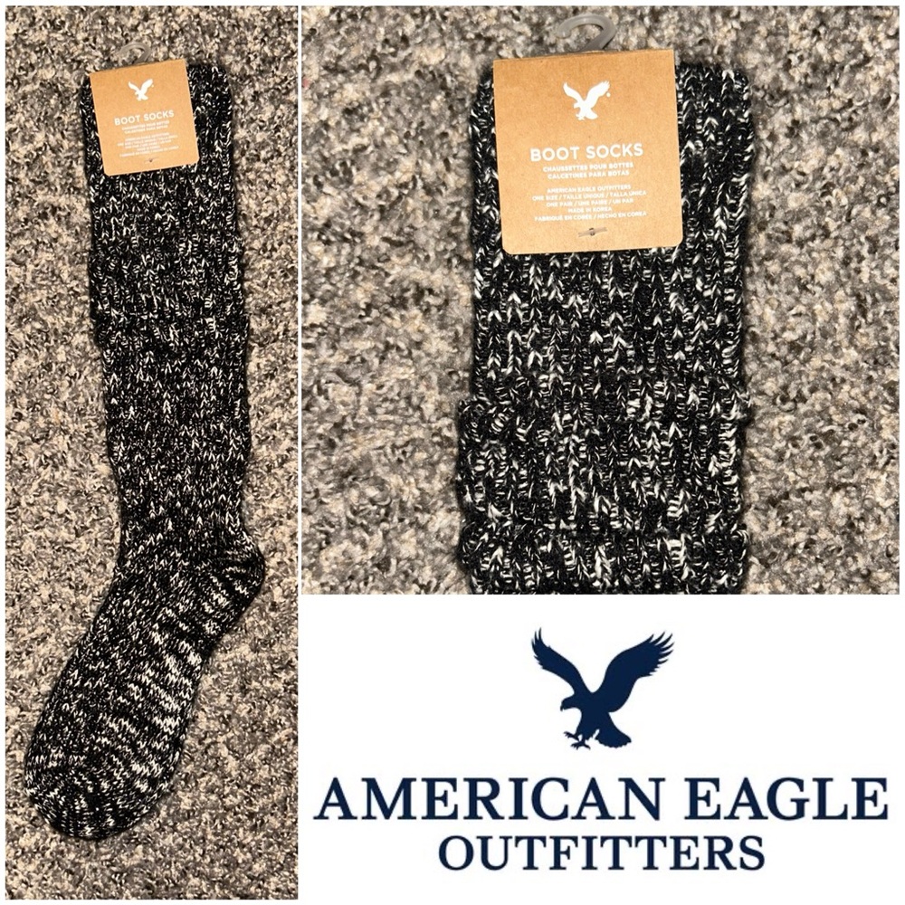 American Eagle Long Sparkly Knit Boot Socks-NWT